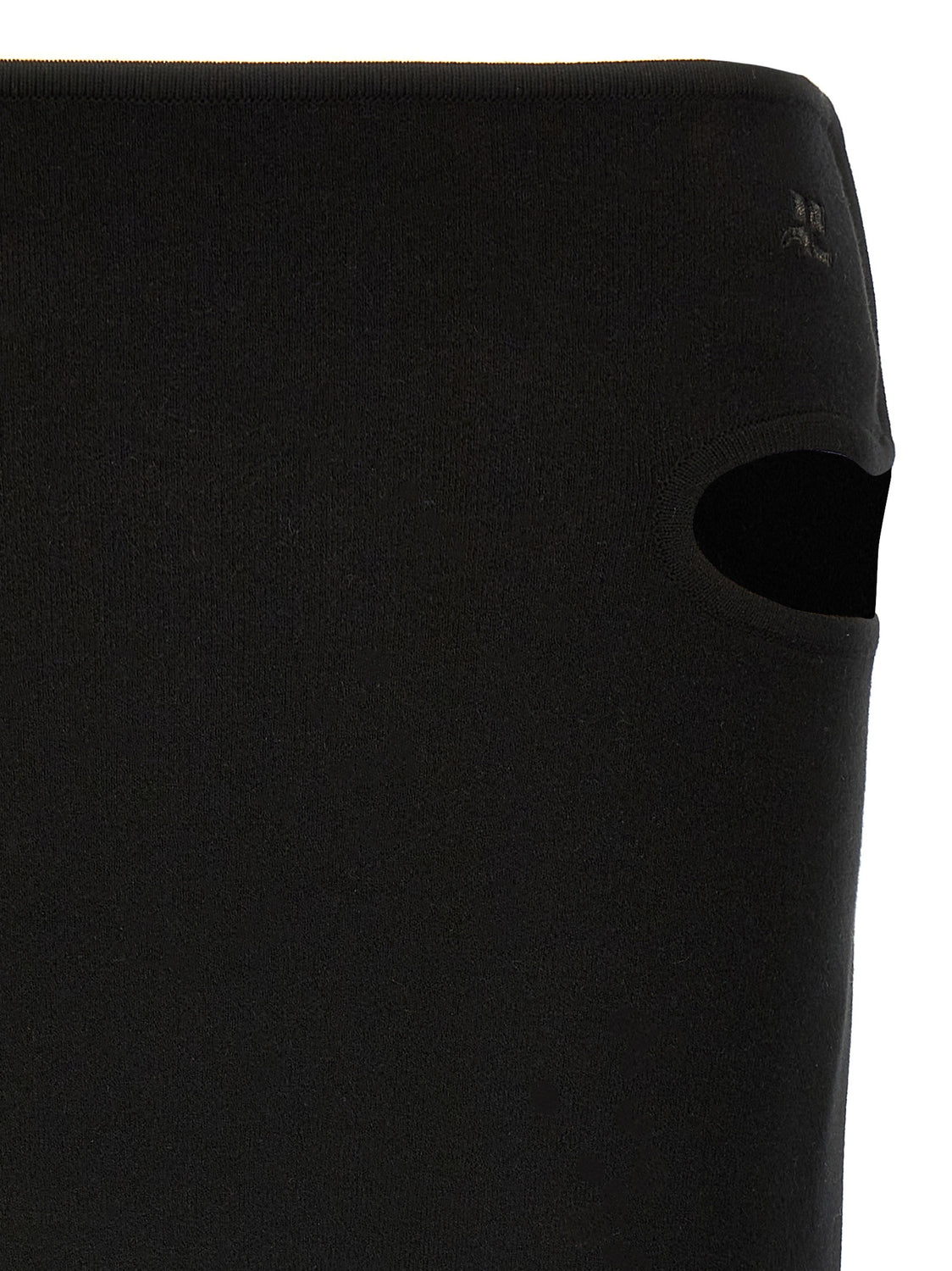 Black Viscose Long Skirt