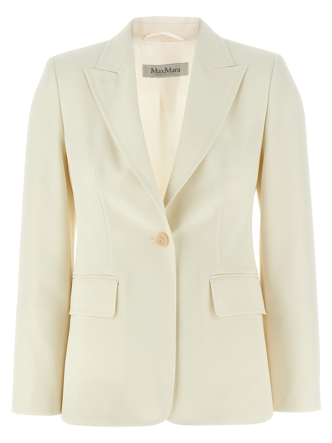White Virgin Wool Blazer