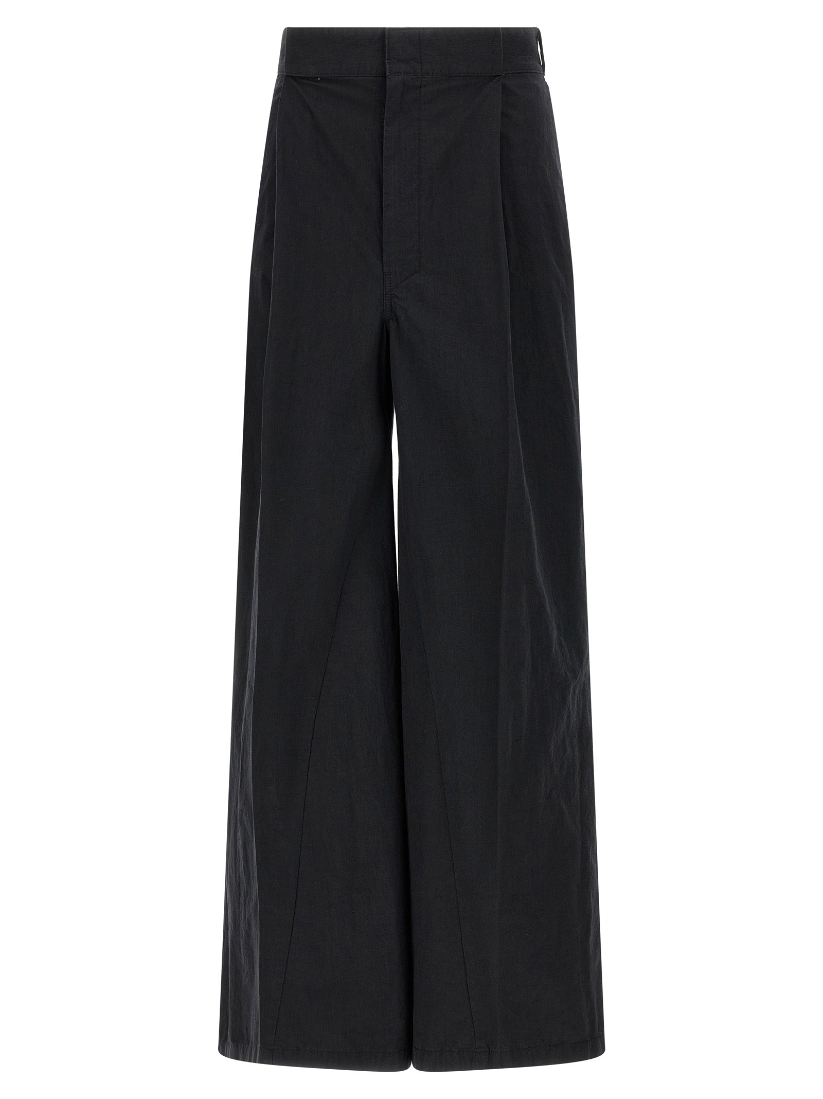 Black Cotton Casual Pants