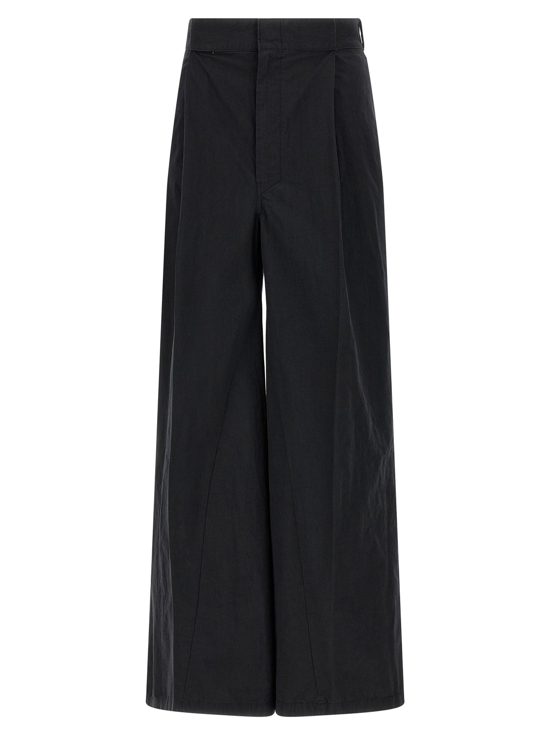 Black Cotton Casual Pants