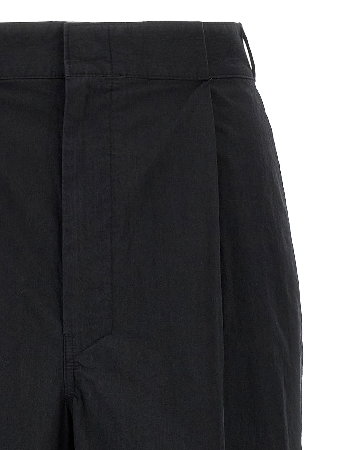 Black Cotton Casual Pants