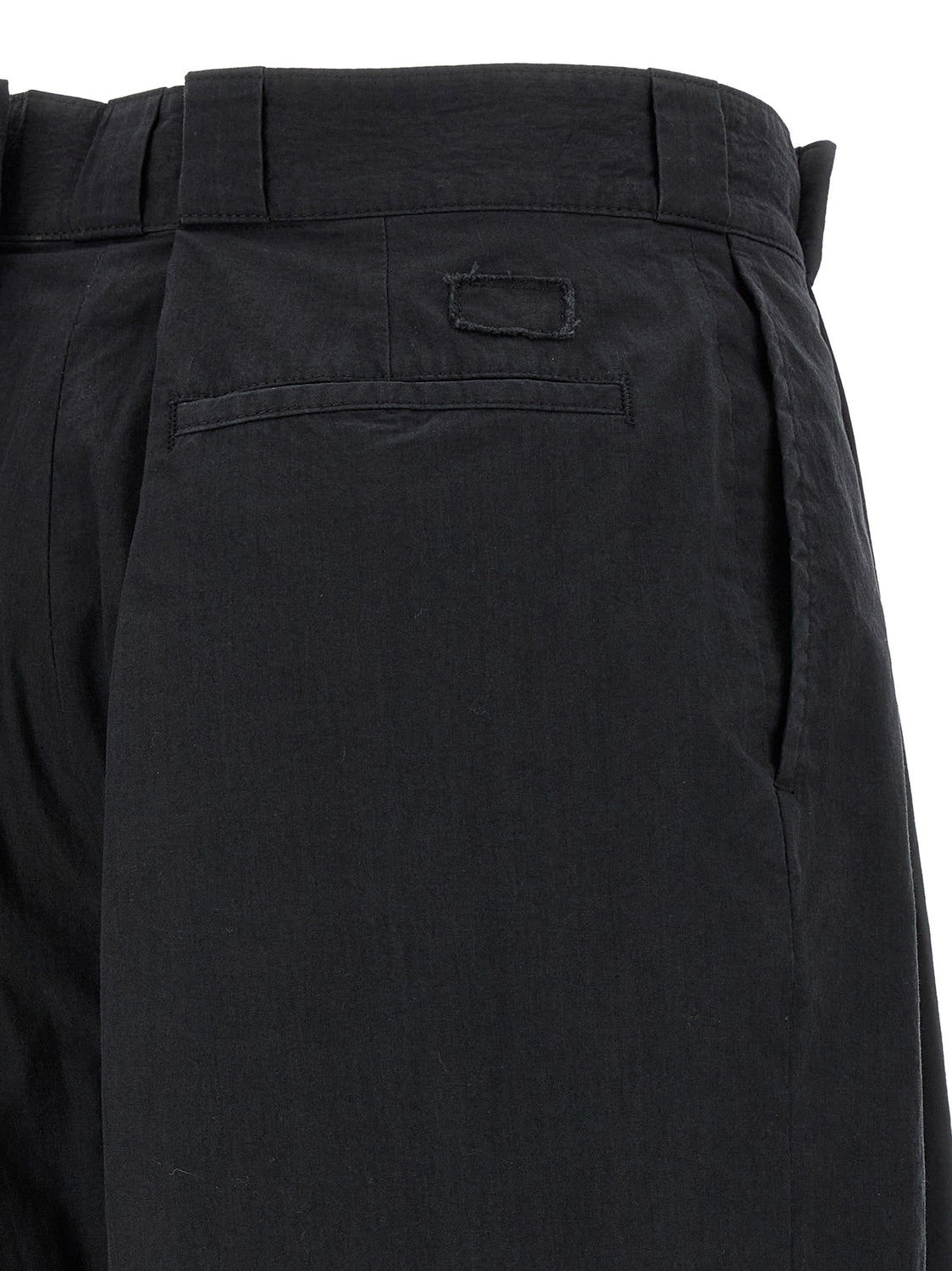 Black Cotton Casual Pants