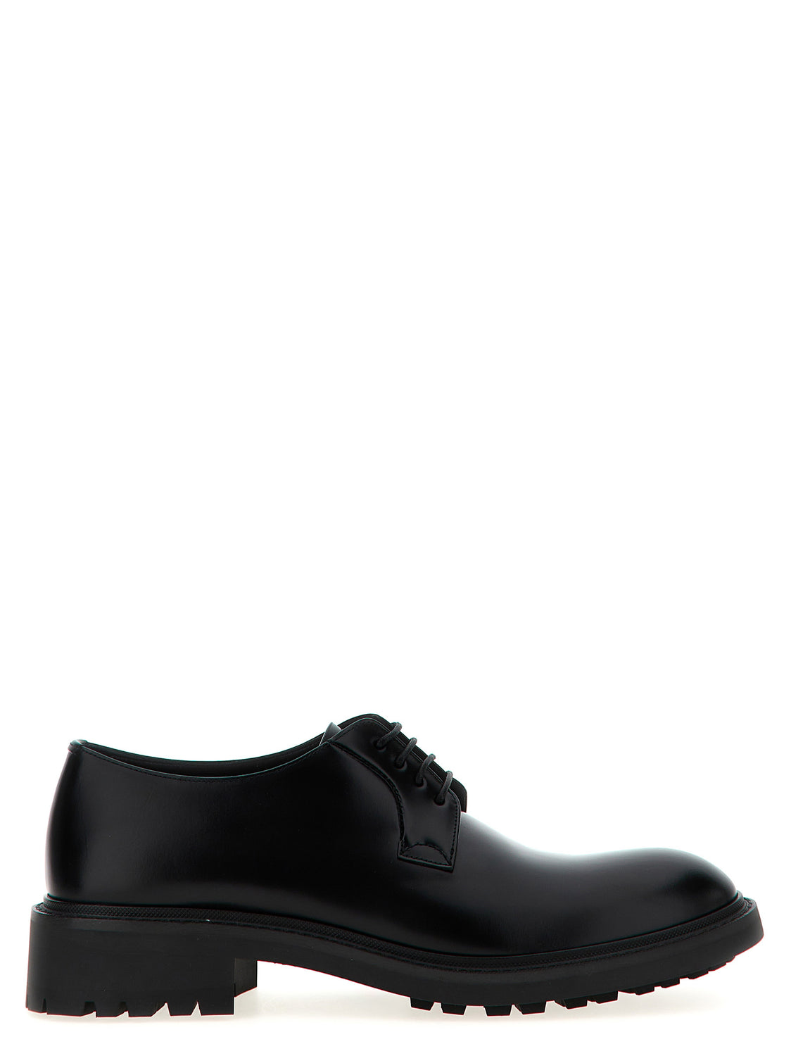 Black Lamb Leather Oxfords And Derbies