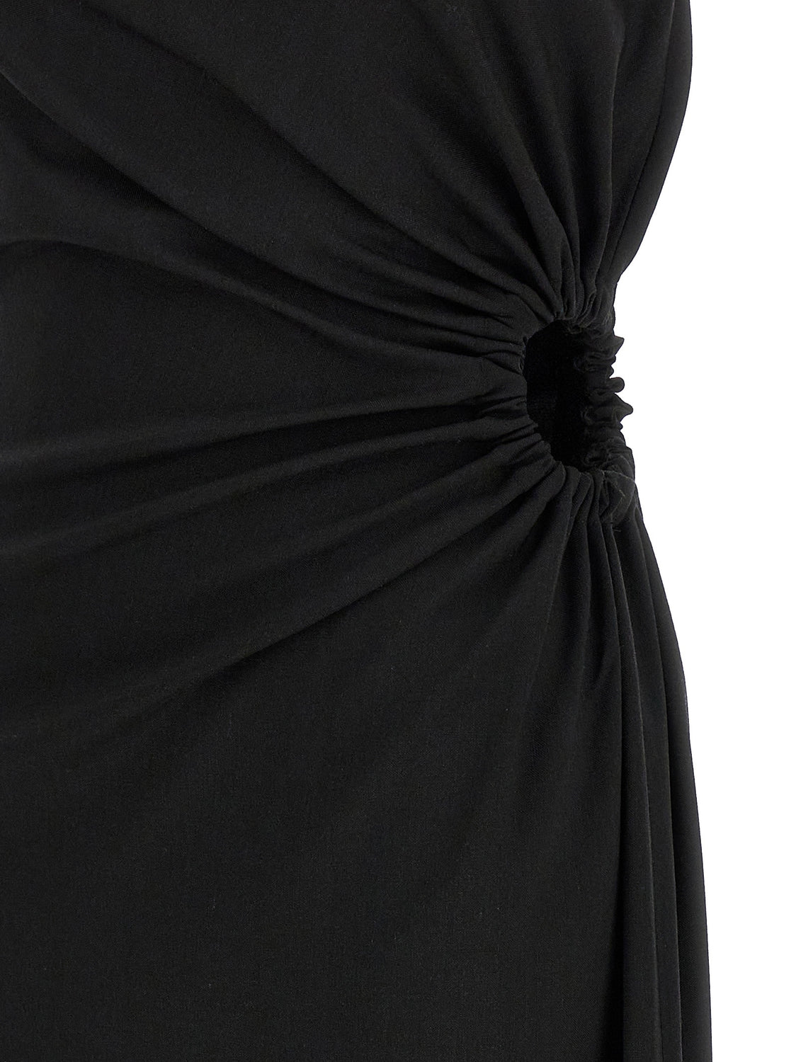 Black Virgin Wool Long Dress