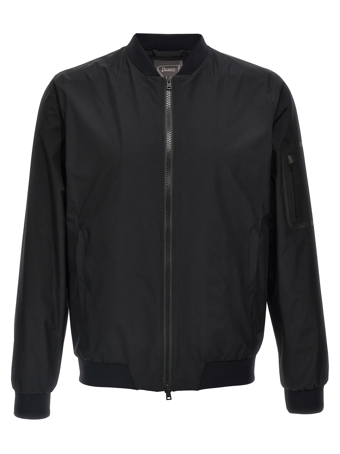 Black Polyester Bomber