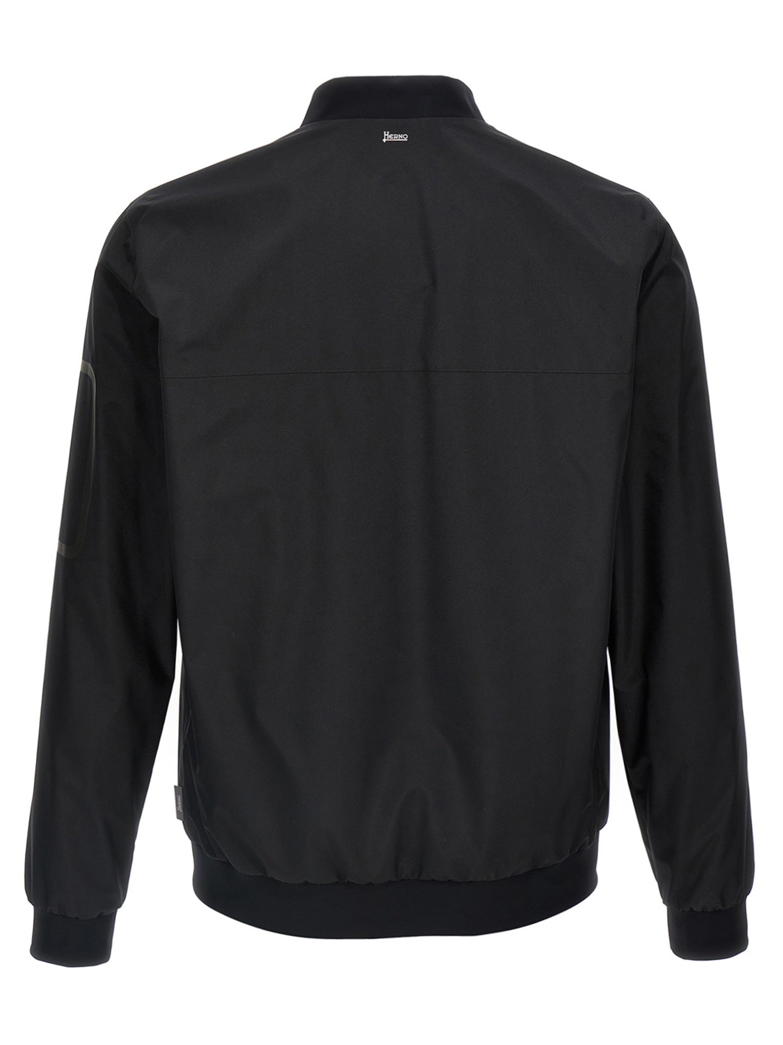Black Polyester Bomber