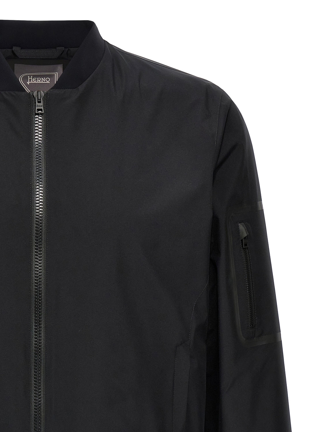 Black Polyester Bomber