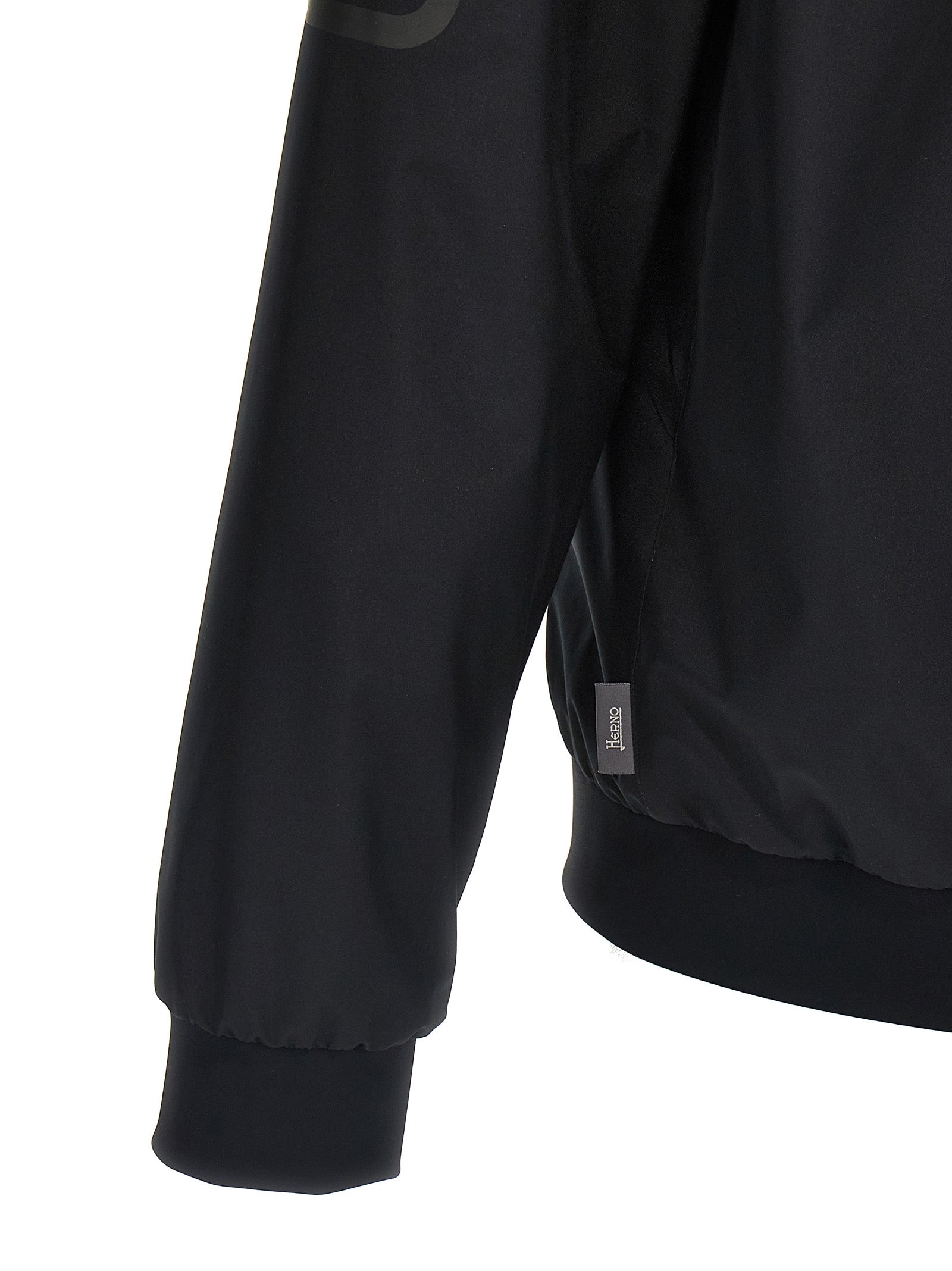 Black Polyester Bomber