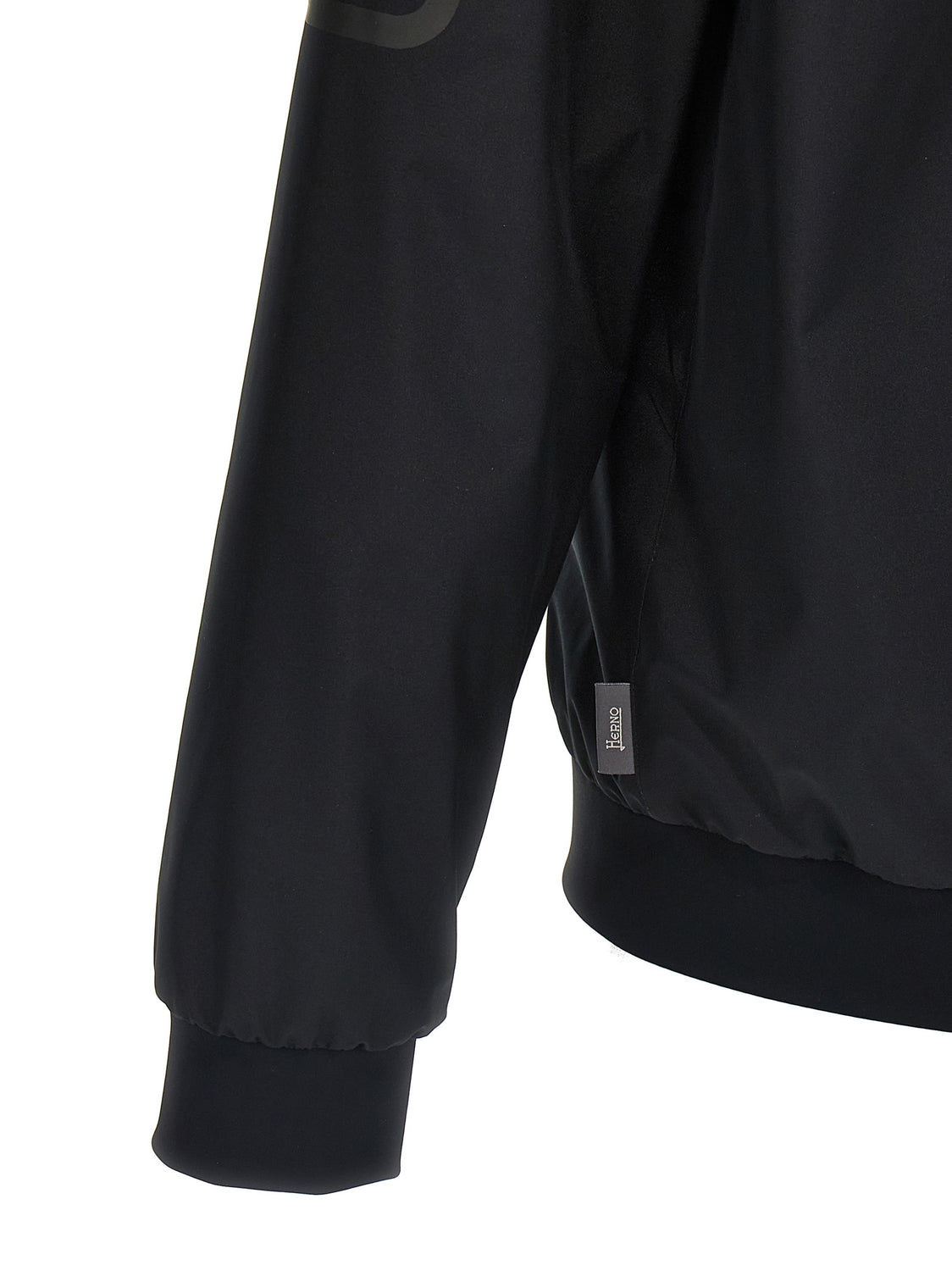 Black Polyester Bomber
