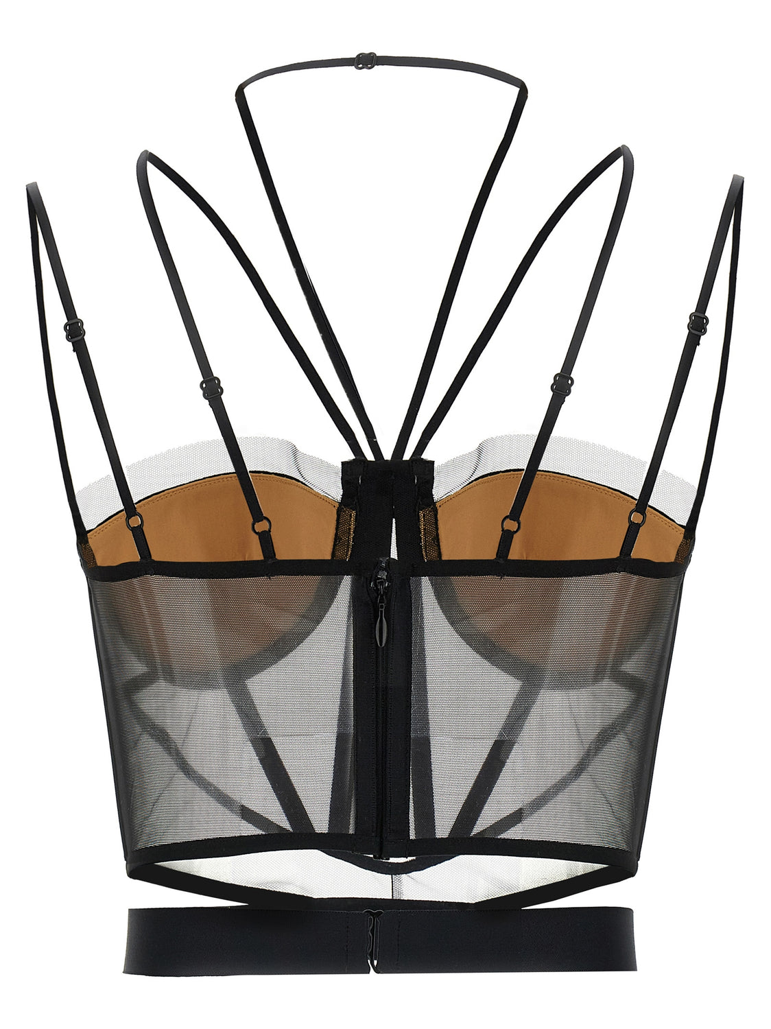 Black Polyamide Tank Tops