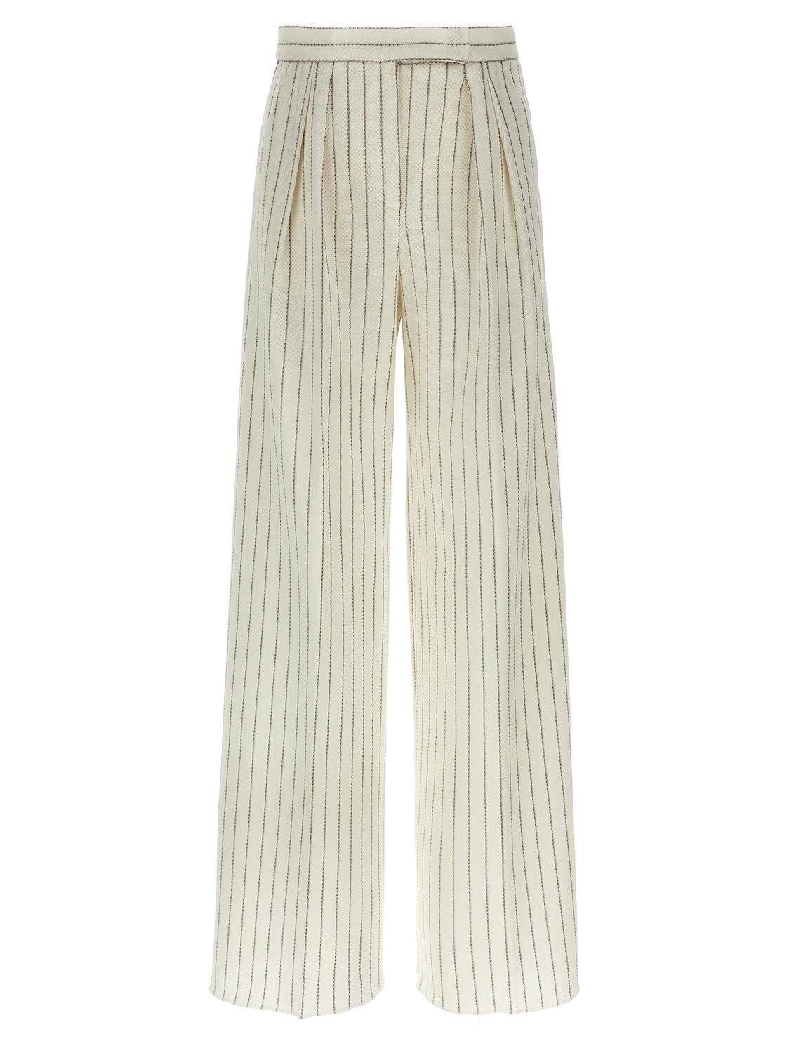 White Cotton Casual Pants