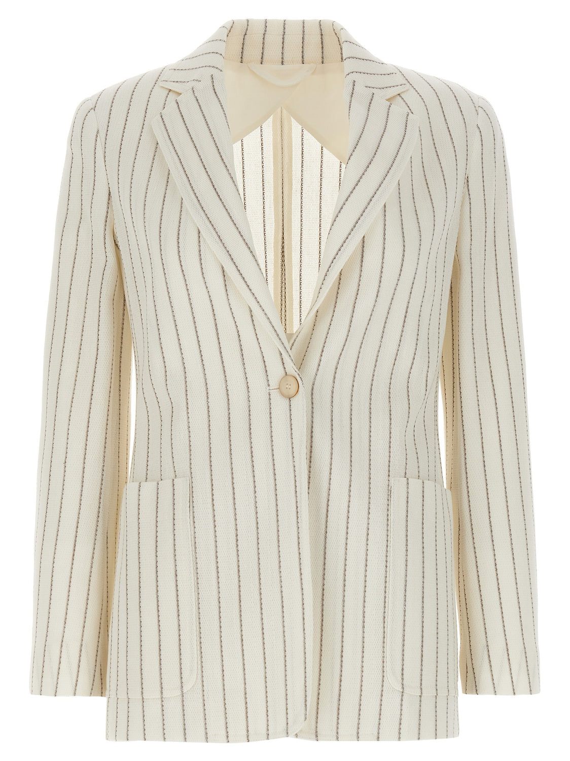 White Cotton Blazer