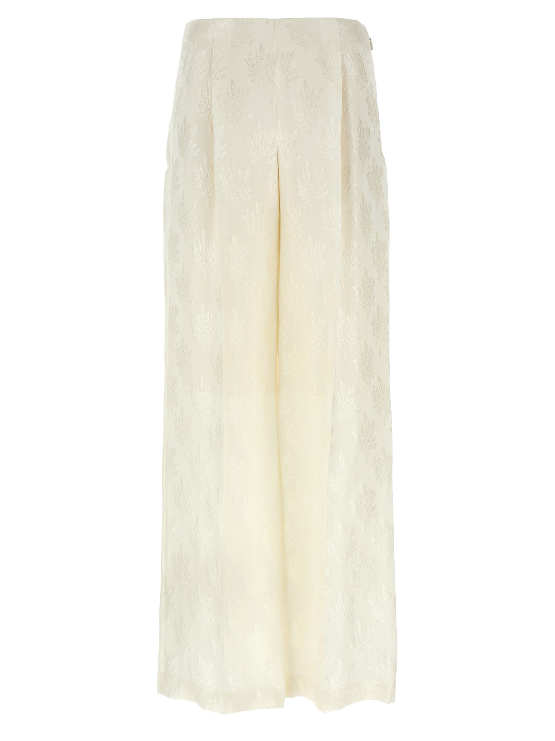 White Silk Casual Pants