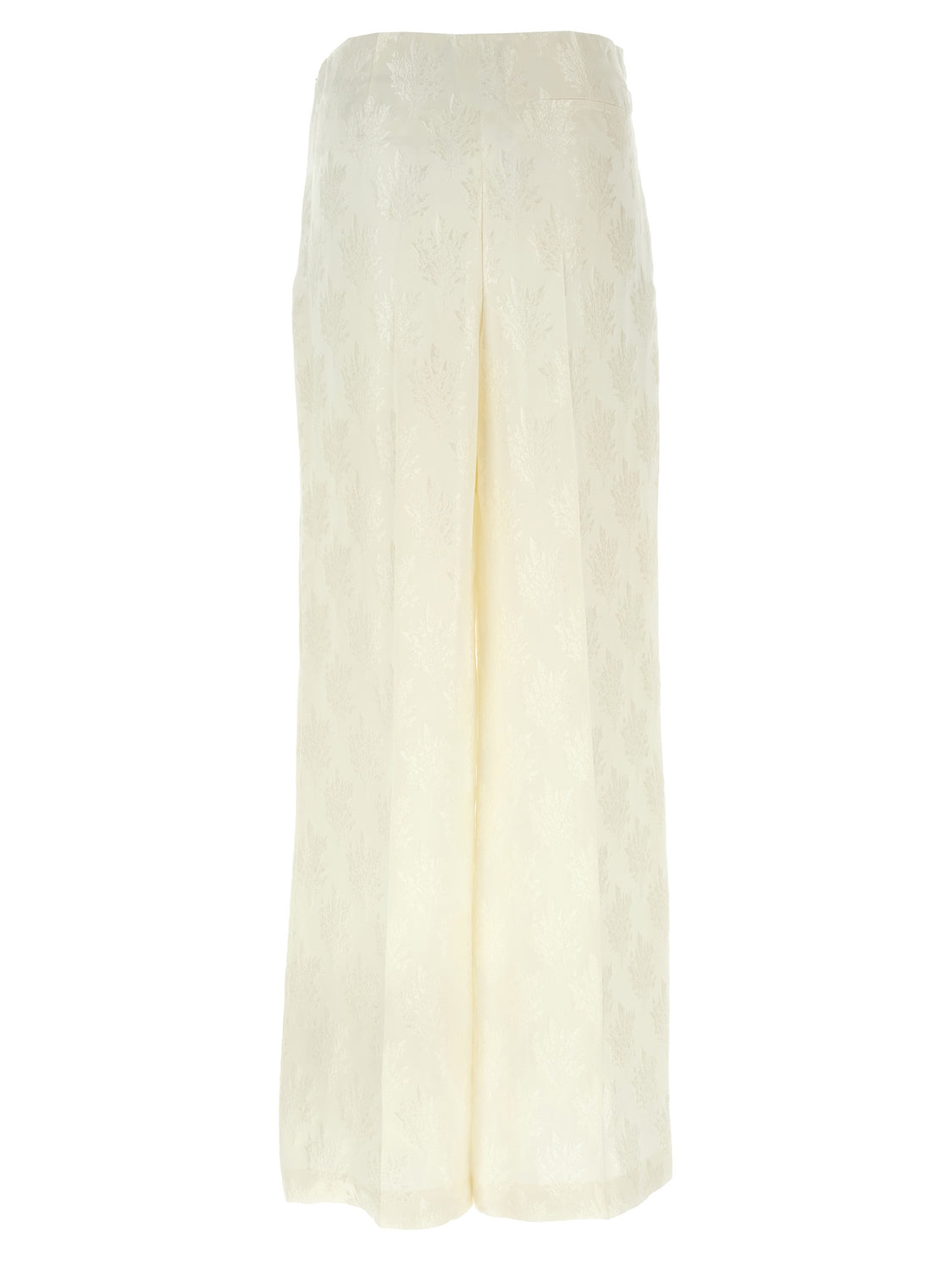 White Silk Casual Pants