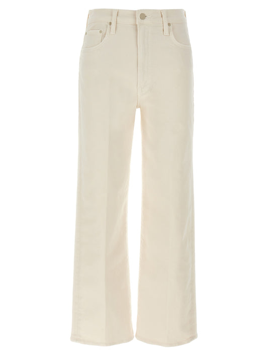 White Cotton High-Waisted Jean