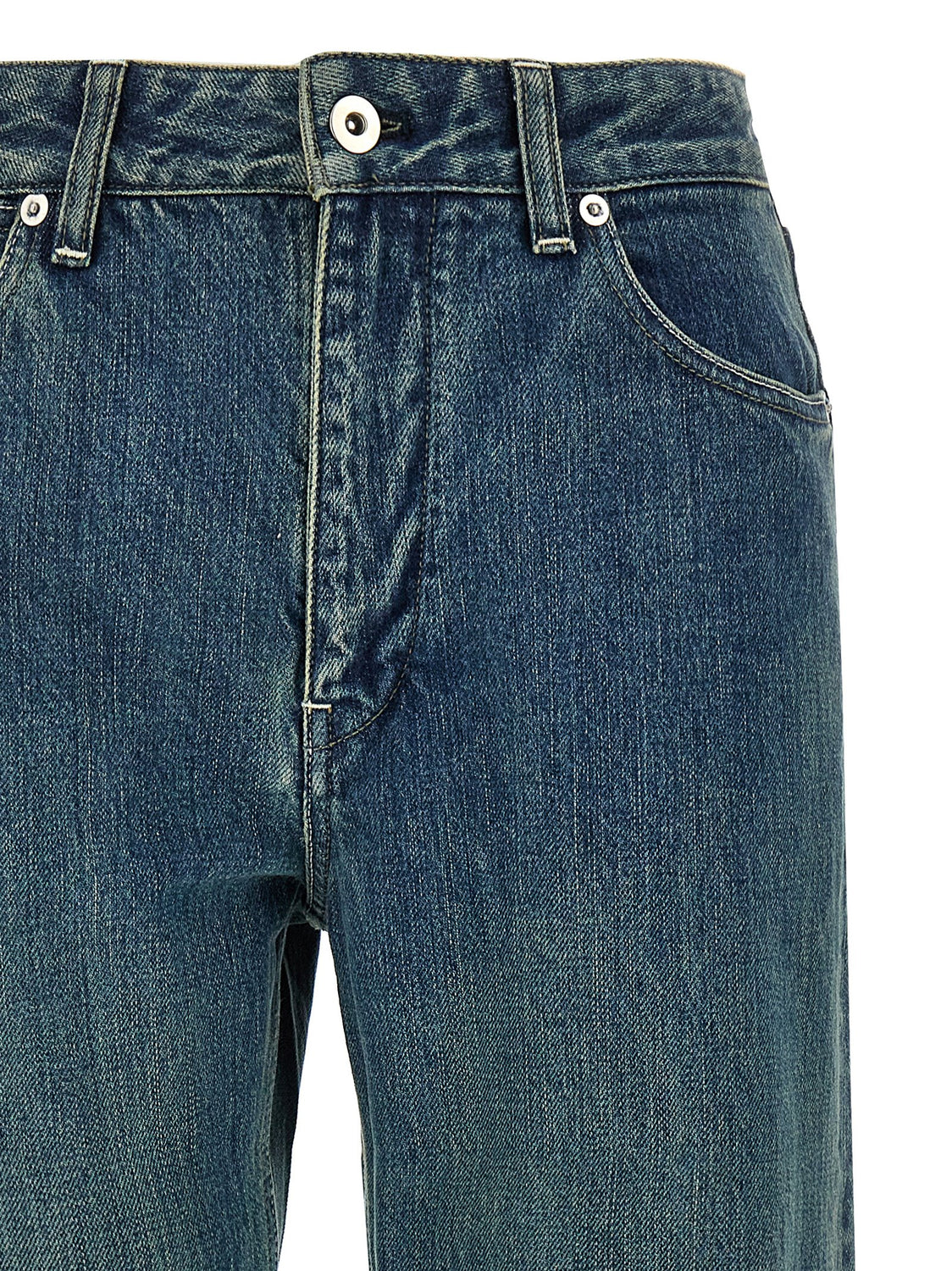 Blue Cotton Slim Fit Jeans