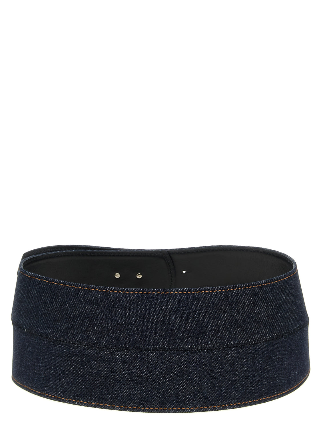 Blue Cotton High-Waist Belt