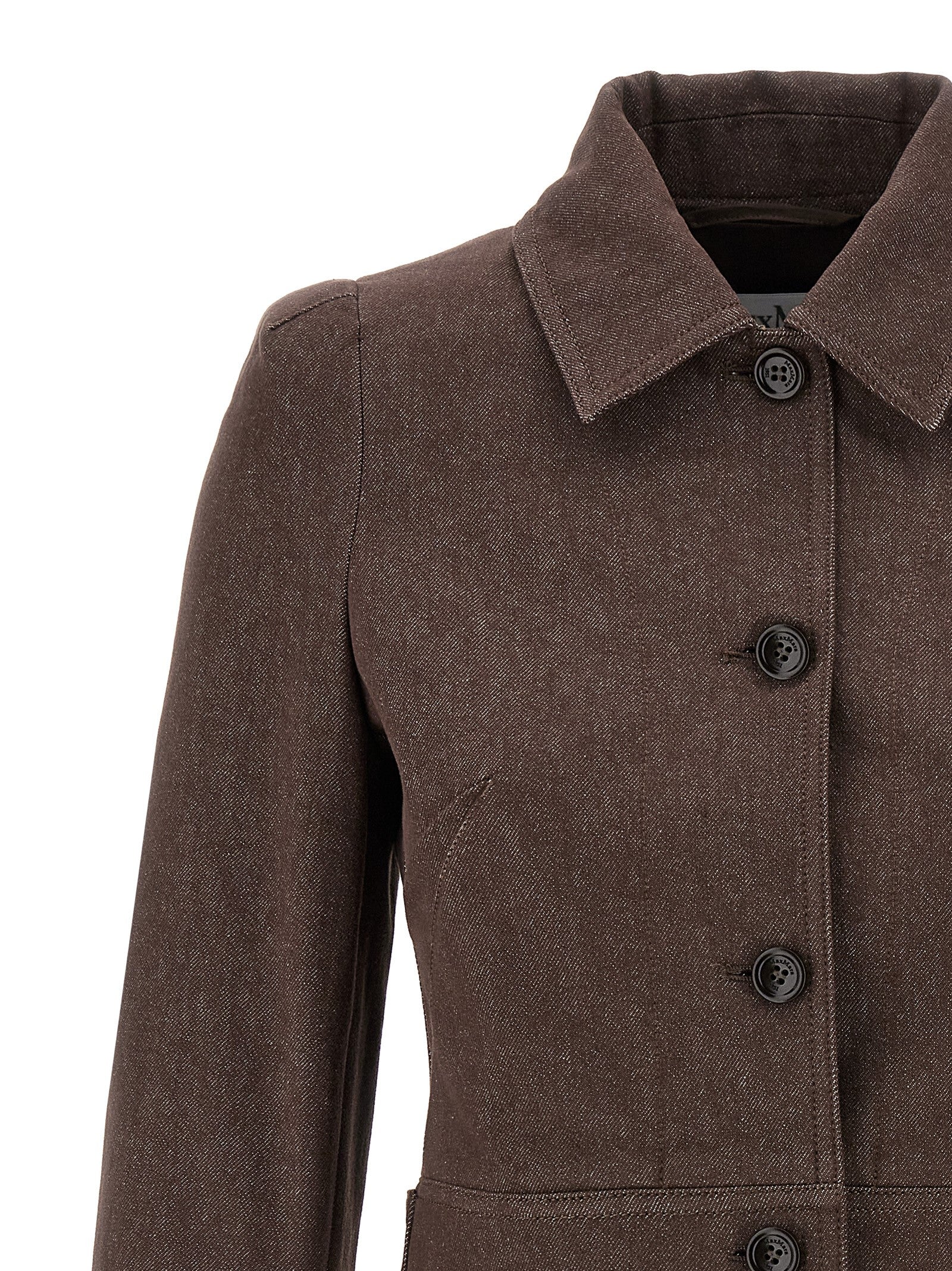 Brown Cotton Blazer