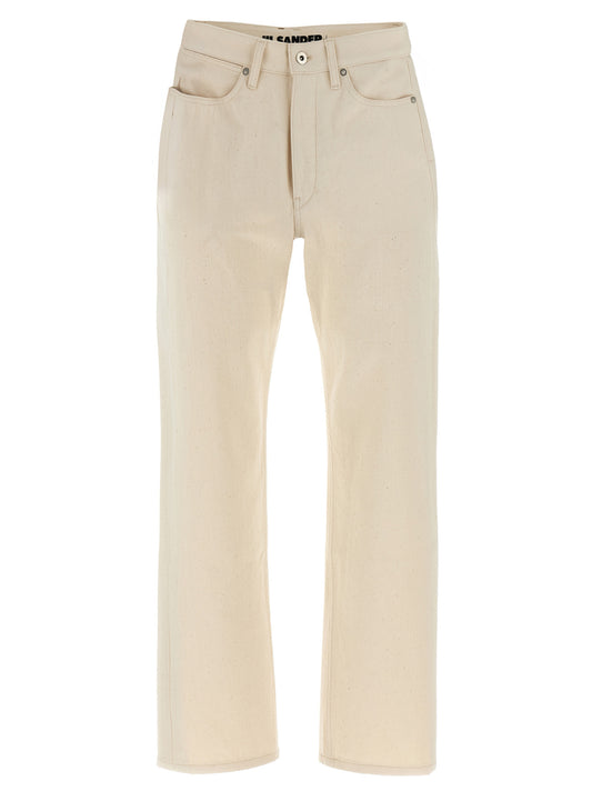 Beige Cotton Jeans Denim