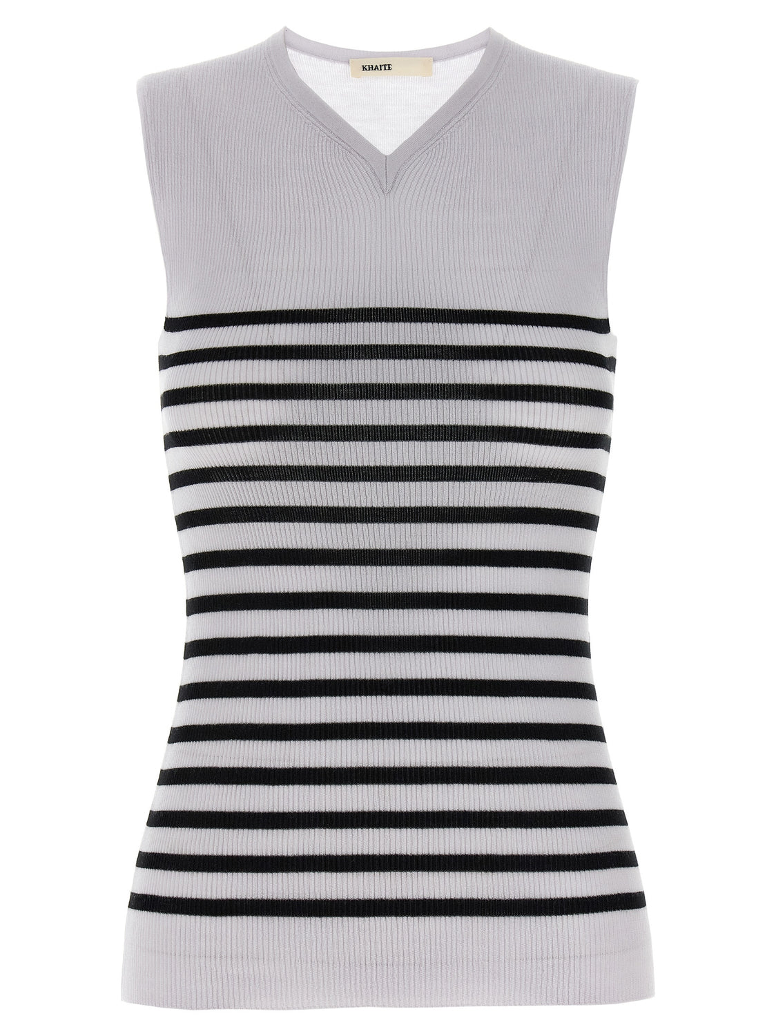 Bicolor Wool Sleeveles T-Shirt