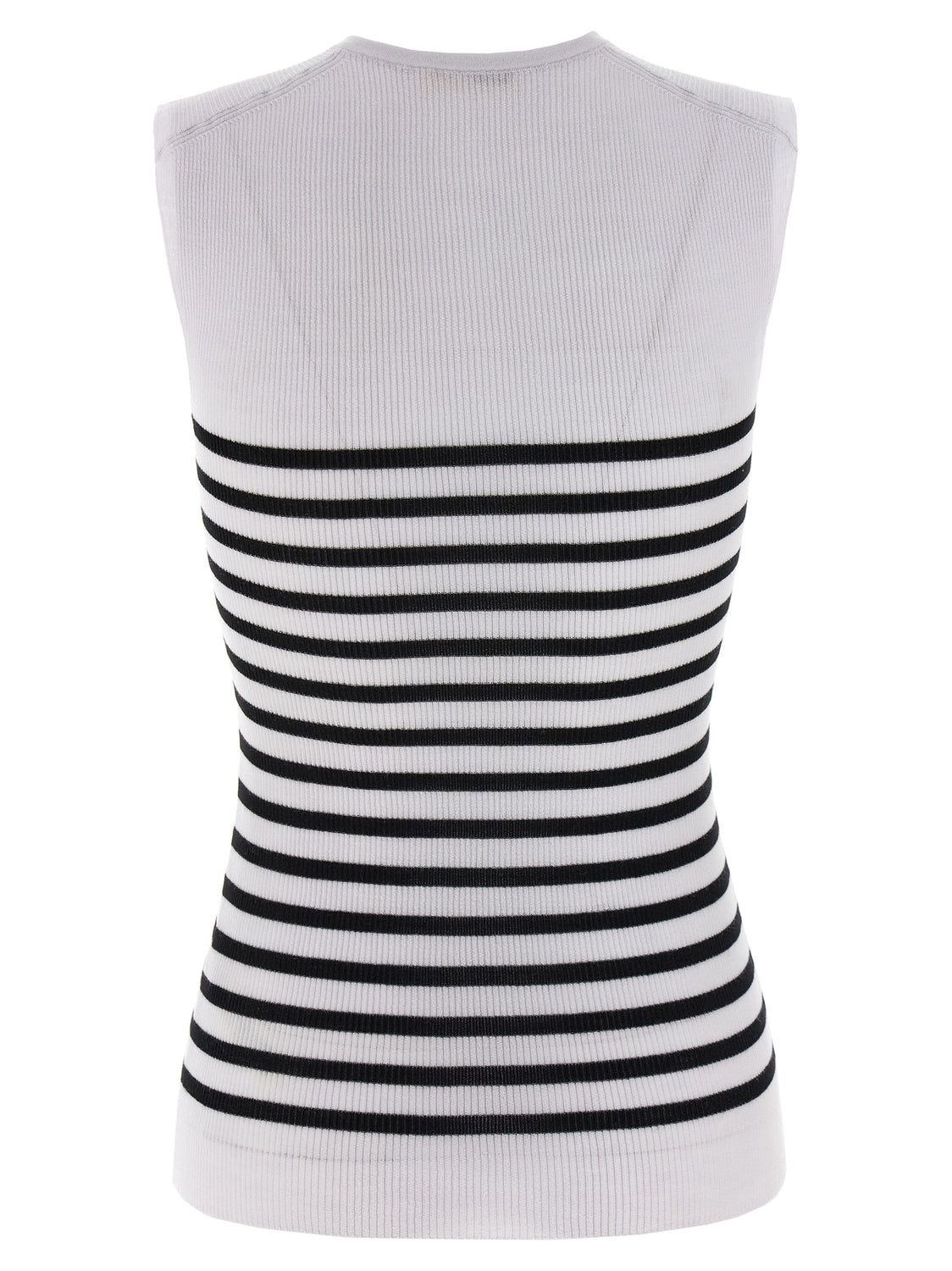 Bicolor Wool Sleeveles T-Shirt