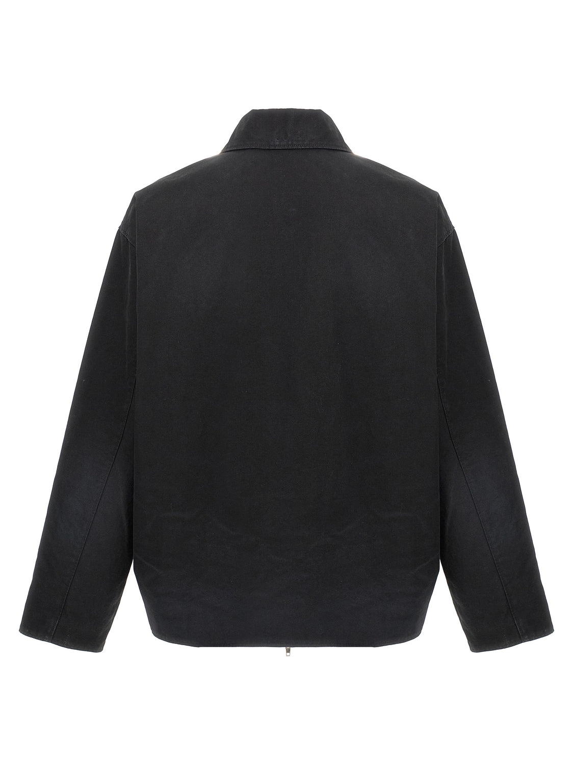 Black Cotton Full-Length Jacket