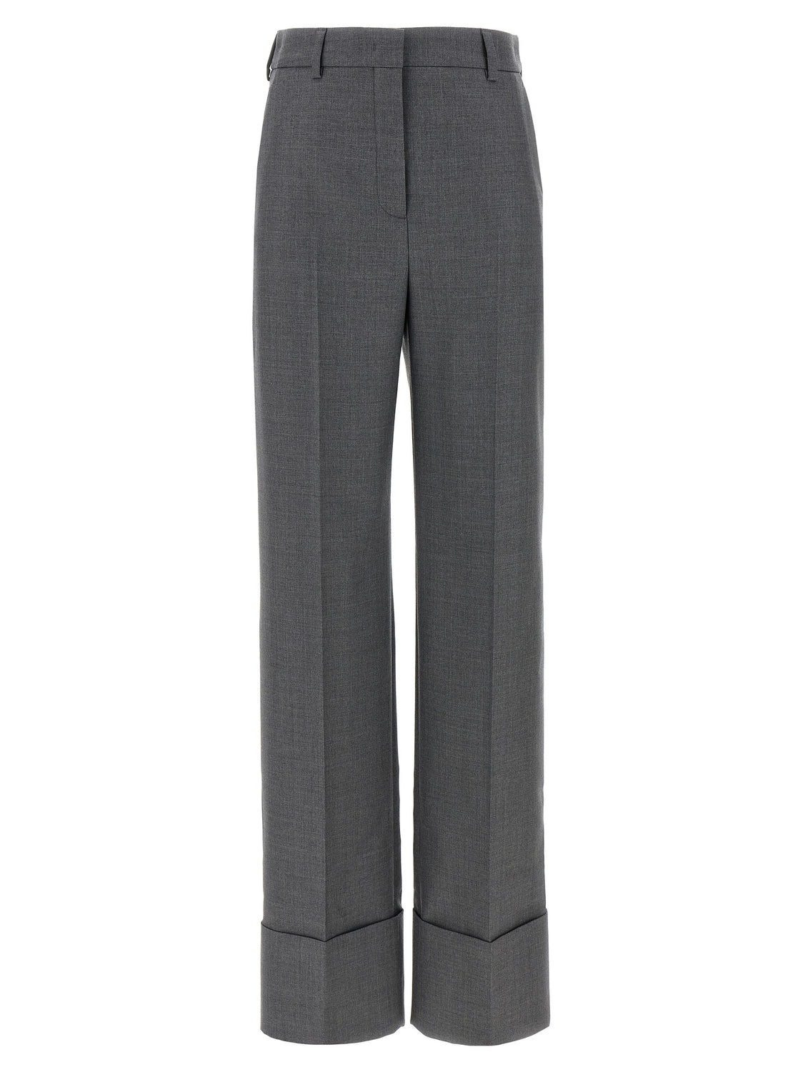 Gray Virgin Wool Dress Pants