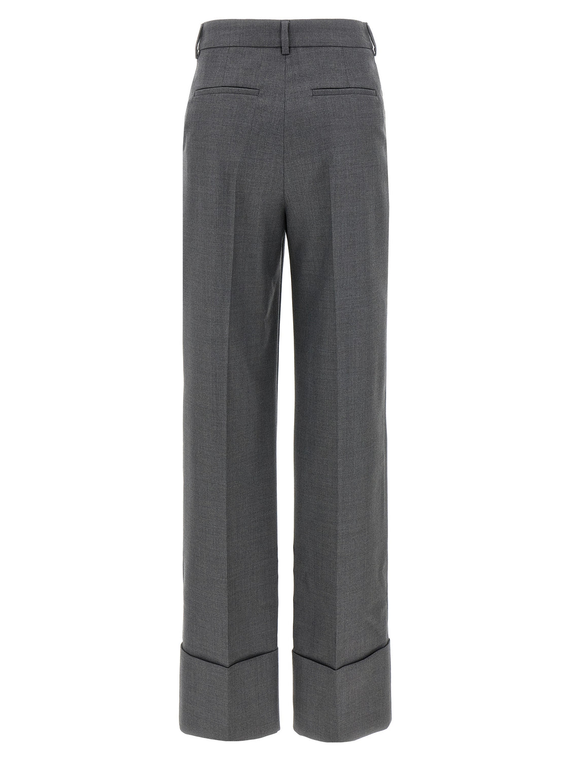 Gray Virgin Wool Dress Pants