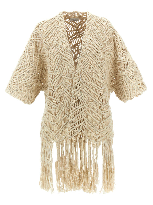 Beige Silk Cardigan