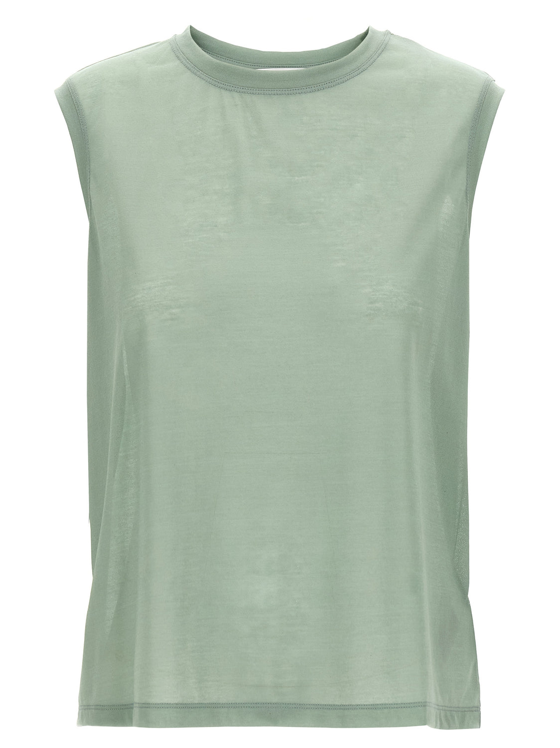 Bicolor Cotton Sleeveles T-Shirt