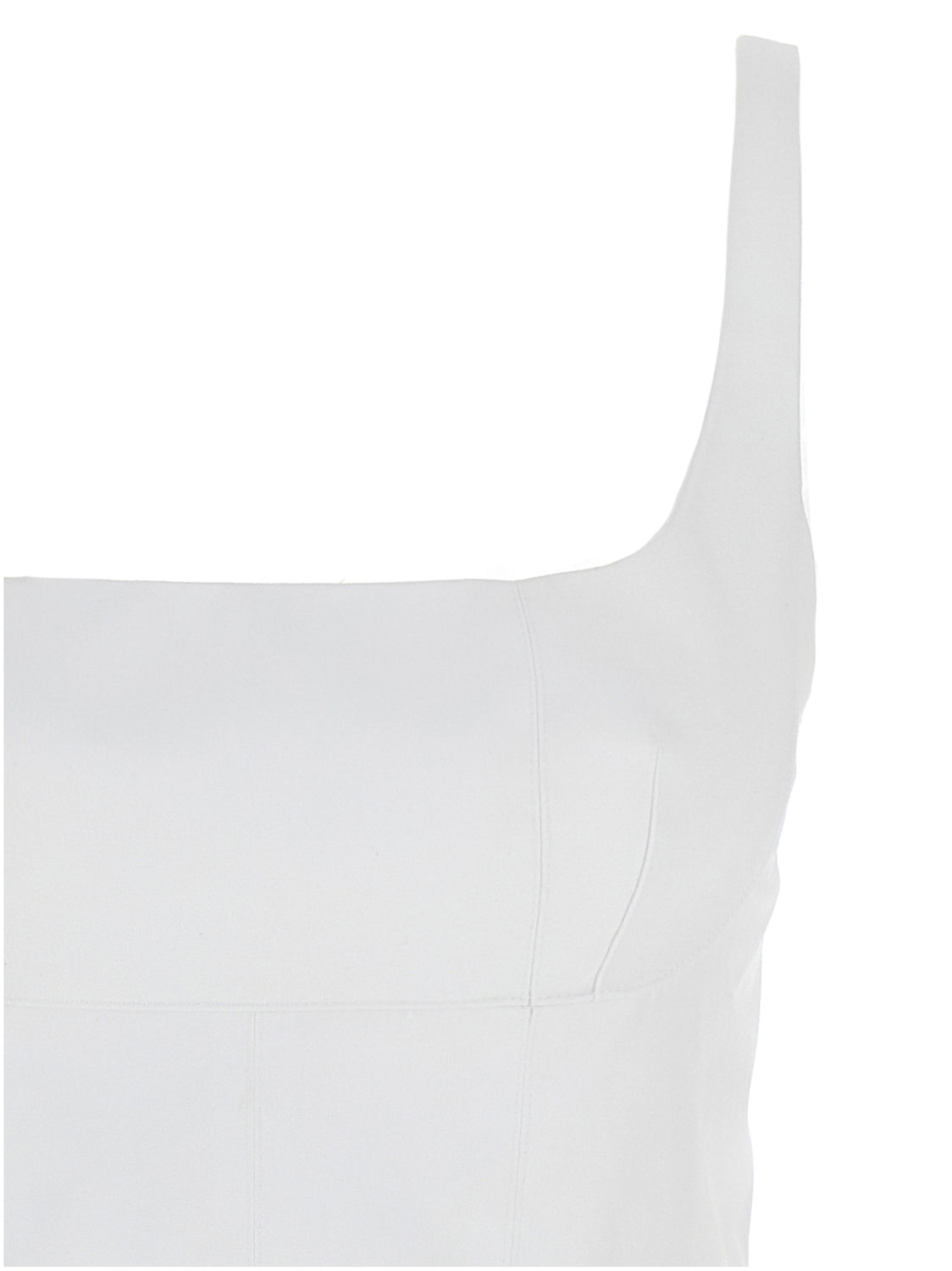 White Polyester Short Dress