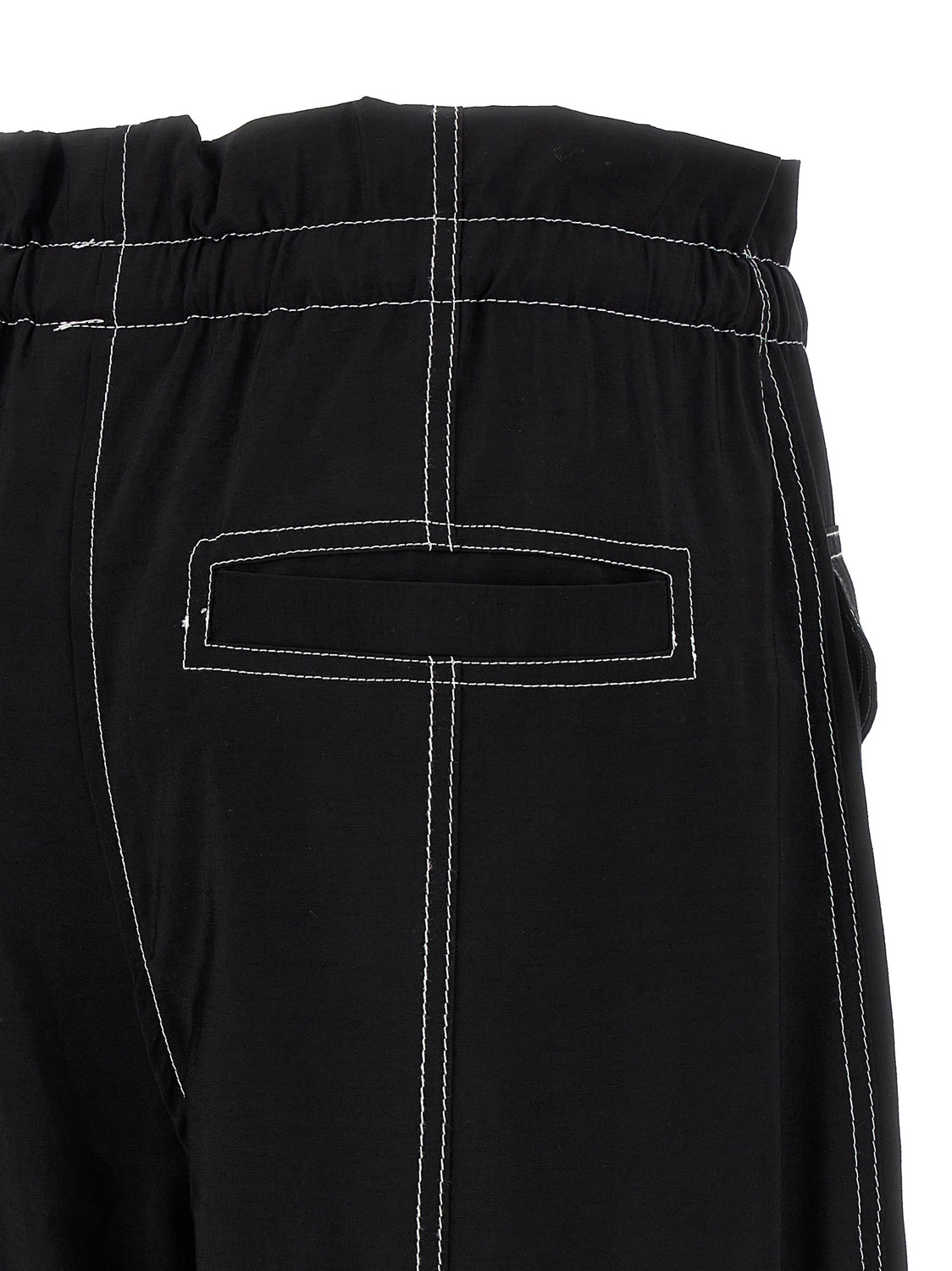 Black Viscose Casual Pants