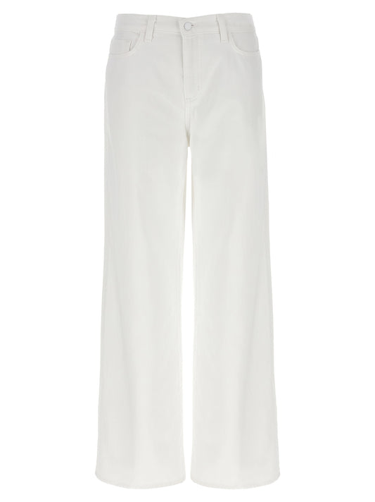 White Cotton High-Waisted Jean