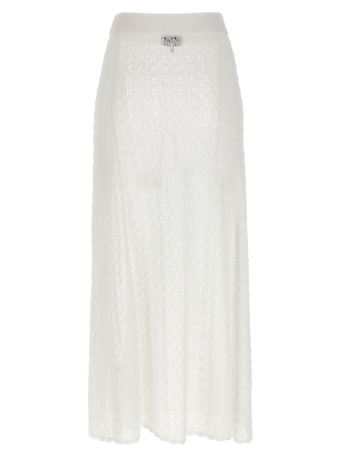 White Polyamide Mini Skirt