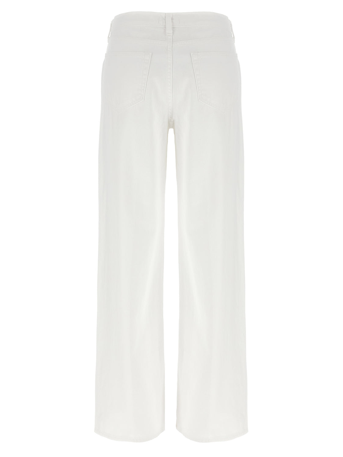 White Cotton High-Waisted Jean