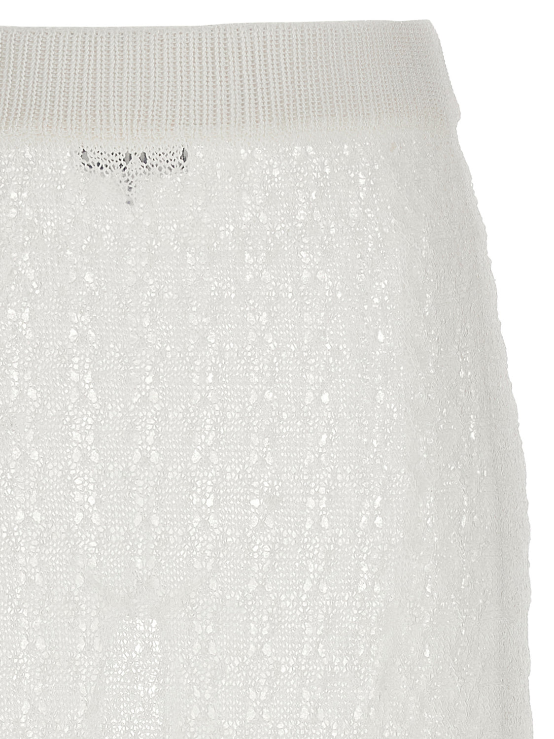 White Polyamide Mini Skirt
