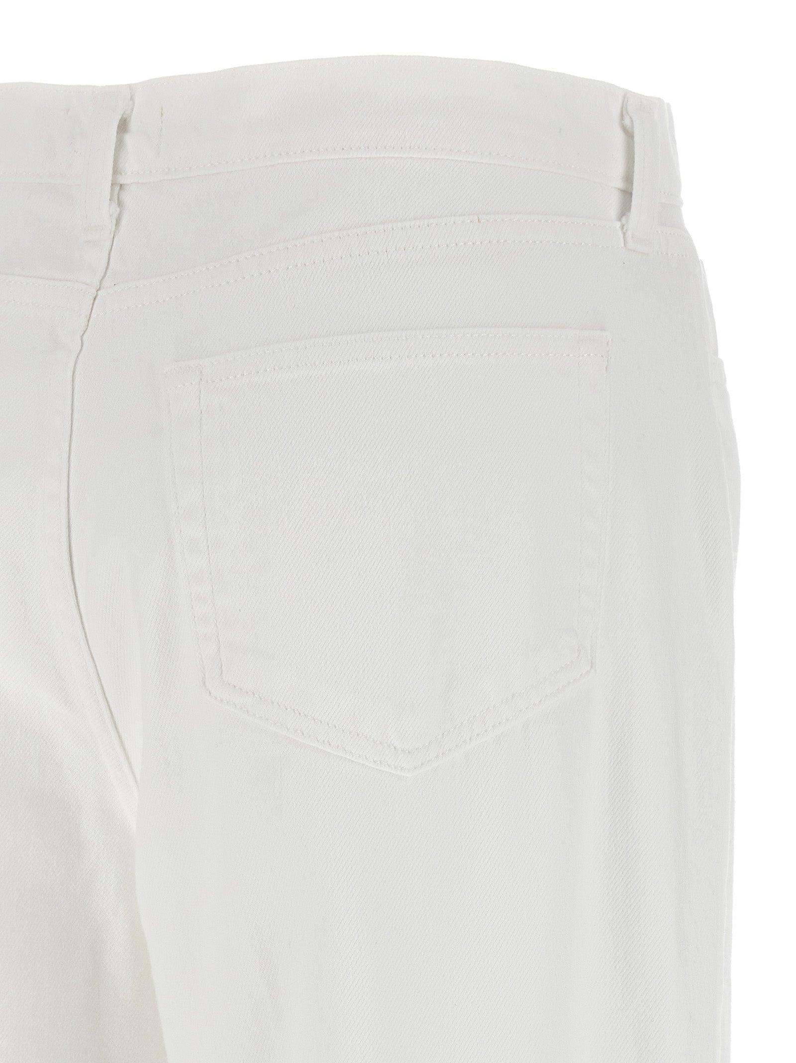 White Cotton High-Waisted Jean