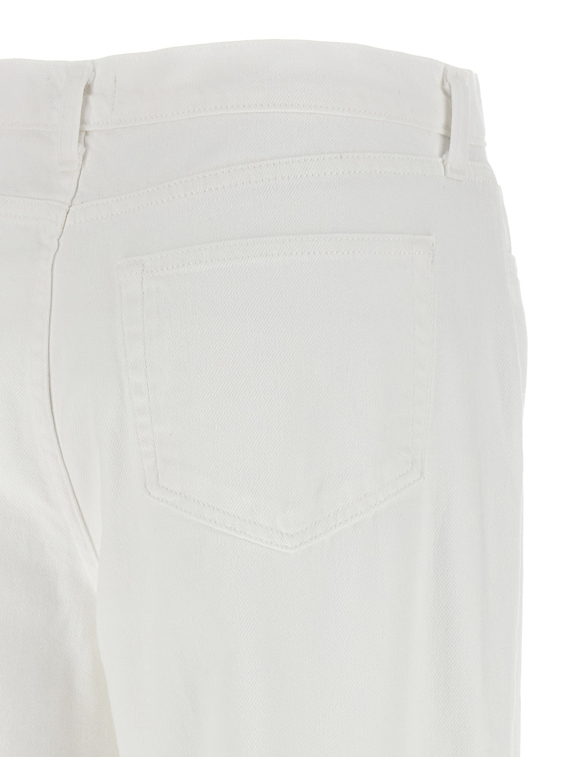 White Cotton High-Waisted Jean
