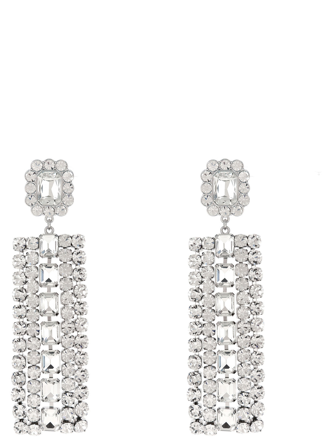 Silver Cotton Earrings