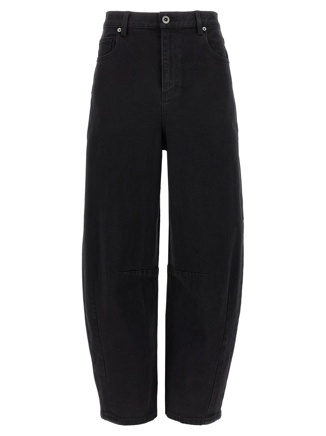 Black Cotton High-Waisted Jean
