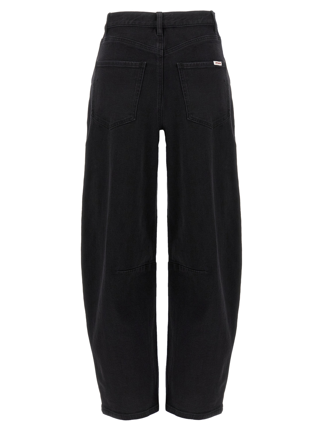 Black Cotton High-Waisted Jean