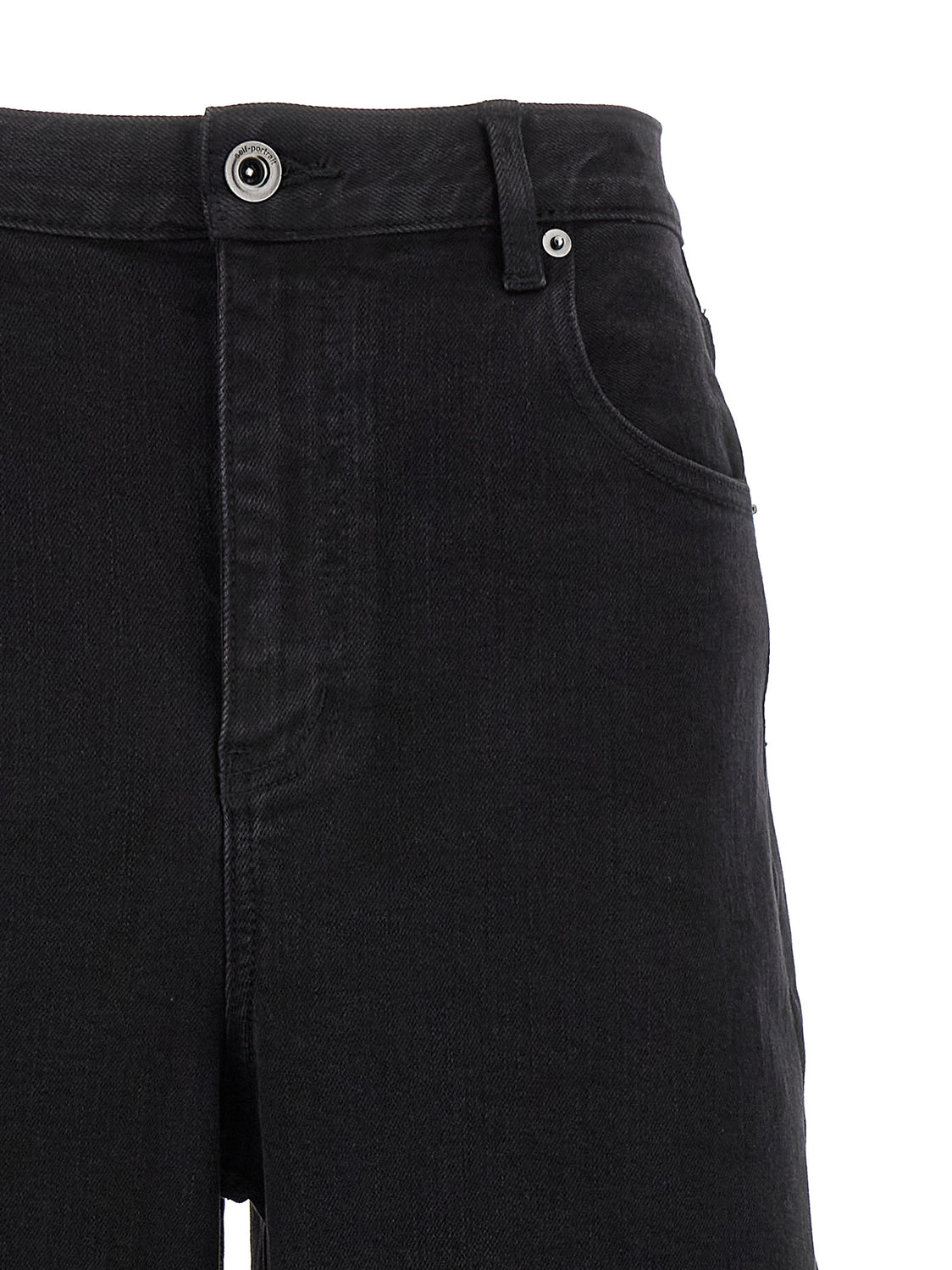 Black Cotton High-Waisted Jean