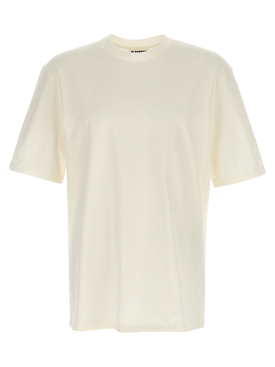 White Cotton Long Sleeve T-Shirt