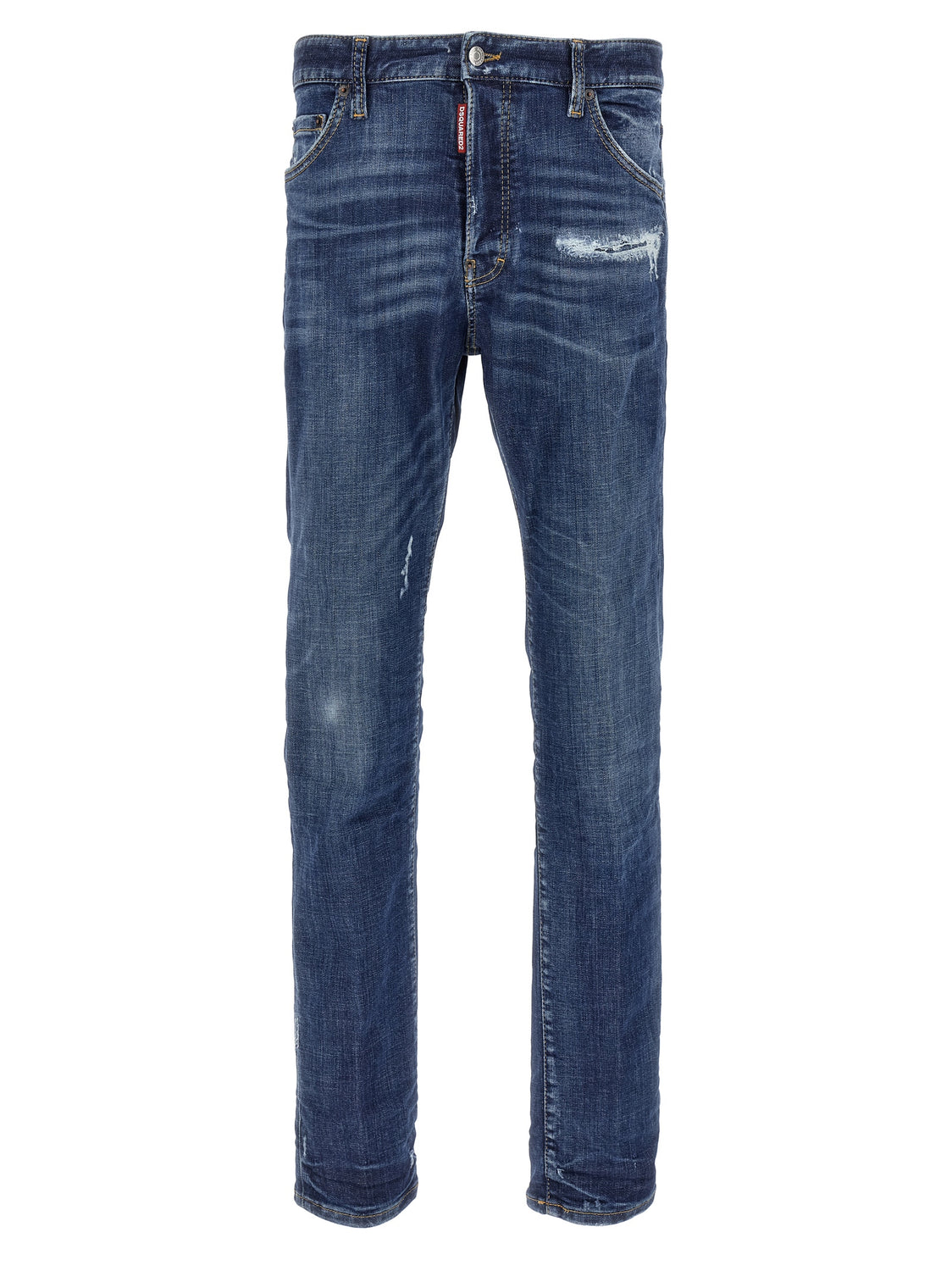 Blue Cotton Slim Fit Jeans