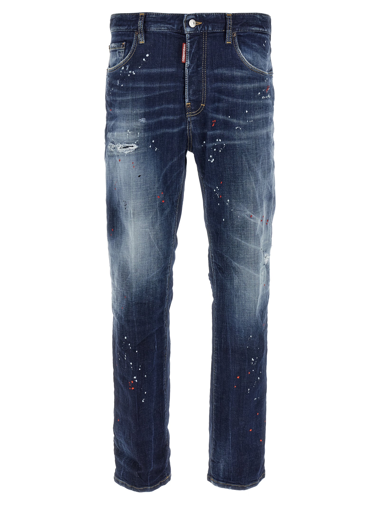 Blue Cotton Relaxed Fit Jeans