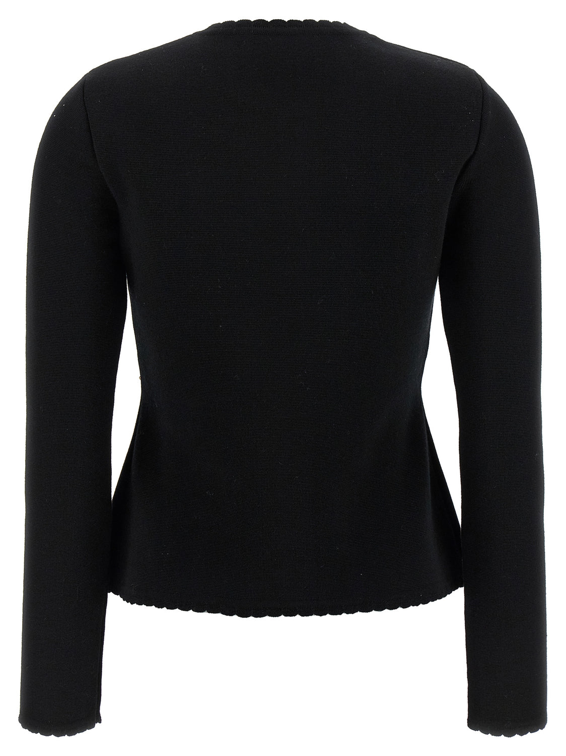 Black Virgin Wool Cardigan
