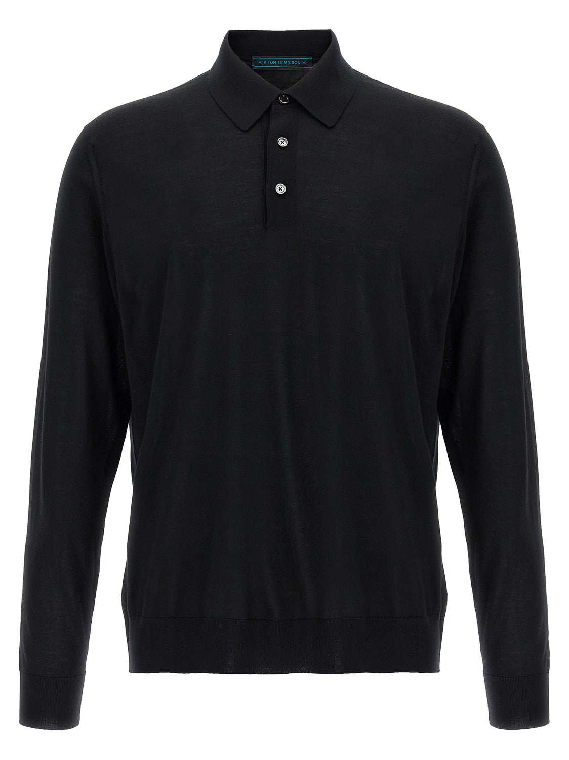 Black Wool Polo Shirt