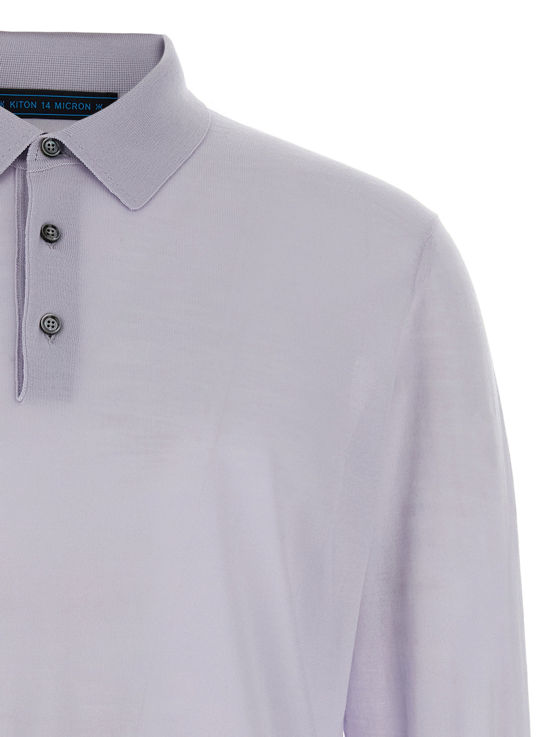 Blue Wool Polo Shirt
