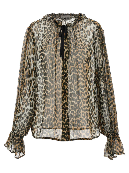 Brown Viscose Blouse