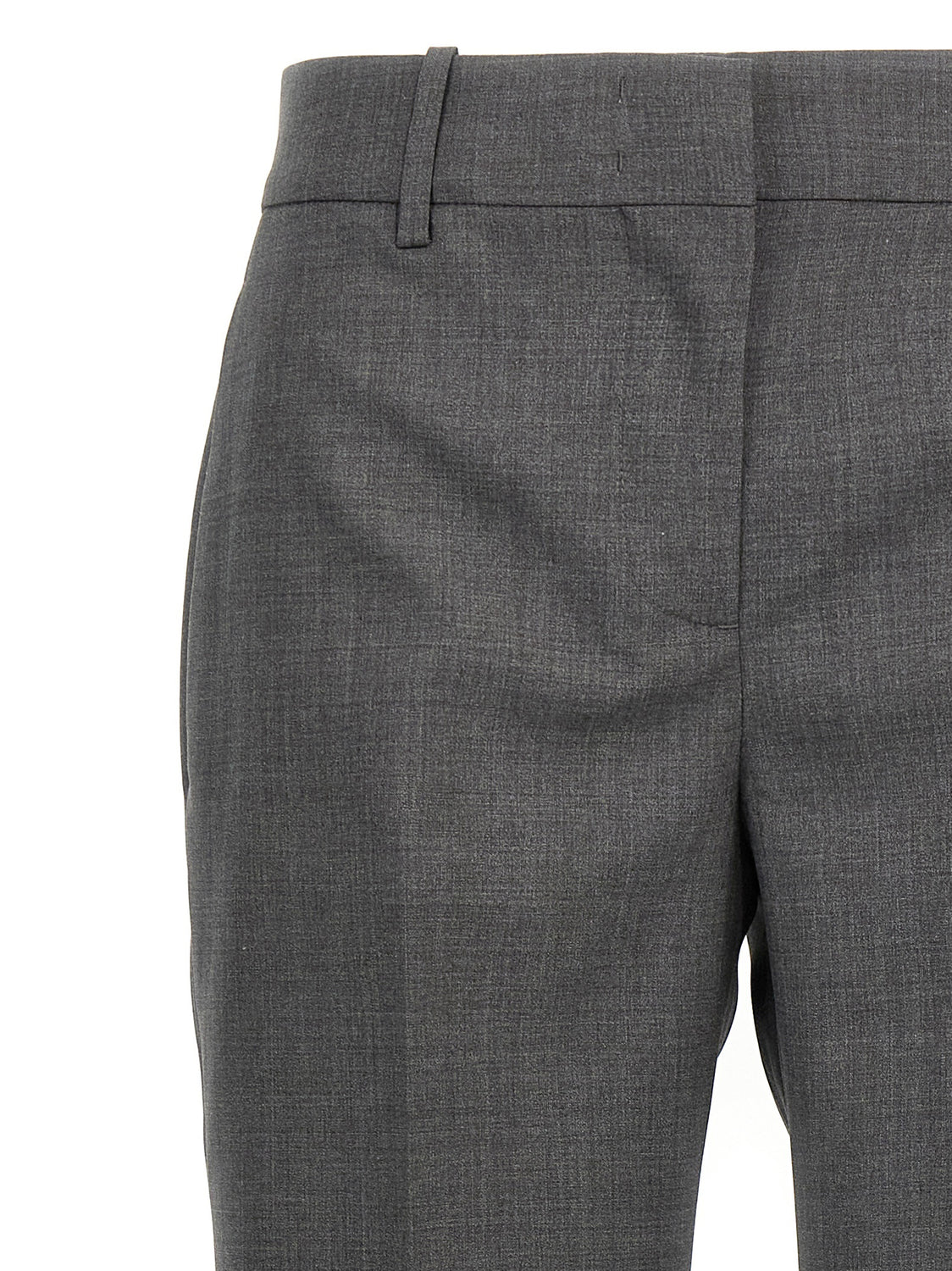 Gray Virgin Wool Dress Pants
